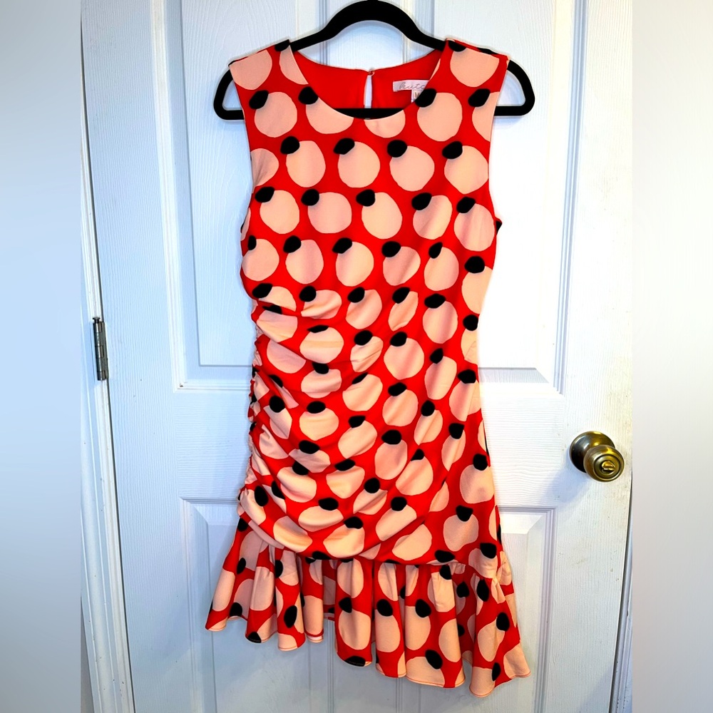 Hutch Anthropologie Sleeveless Shirred Print Dress in Size M